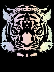 リアルな虎のイラスト（2022年　年賀状デザイン）