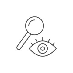 Searching process line outline icon