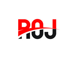 ROJ Letter Initial Logo Design Vector Illustration - obrazy, fototapety, plakaty