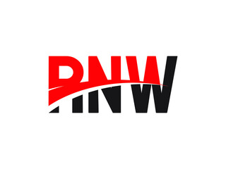 Fototapeta premium RNW Letter Initial Logo Design Vector Illustration
