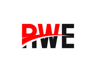 RWE Letter Initial Logo Design Vector Illustration