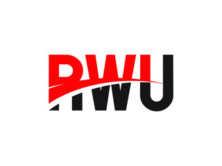 RWU Letter Initial Logo Design Vector Illustration