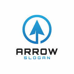 Obraz premium arrowhead circular logo design vector