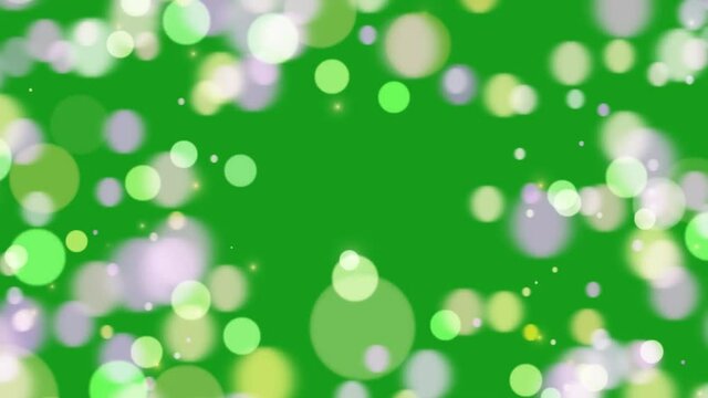 A 4K of bokeh lights with the green screen background