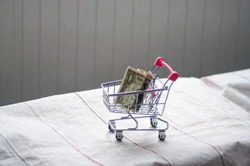 dollar in shopping cart
