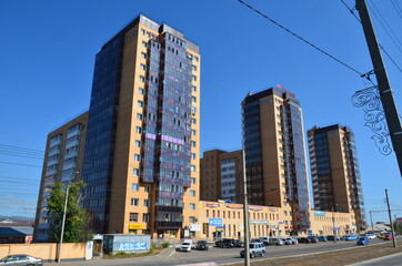 High buildings with column