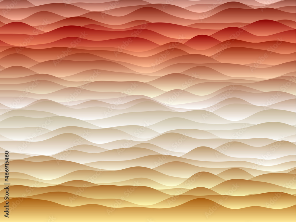 Aufkleber abstract curves background. smooth curves with gradients in soft red colors. classy vector illustrat