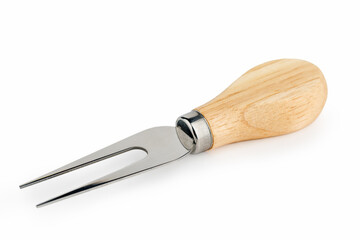 set of cheese knives on a white isolated background.