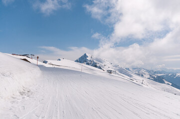 Fototapeta na wymiar winter mountains of the caucasus