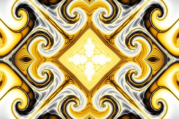 Abstract digital geometrical pattern. Symmetric ornate pattern.