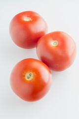 tomatoes on a white background