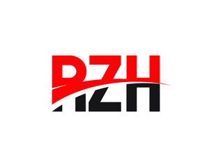 RZH Letter Initial Logo Design Vector Illustration