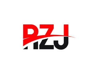 RZJ Letter Initial Logo Design Vector Illustration