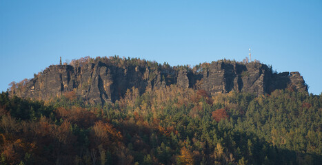 Felsen in Königstein, Deutschland.