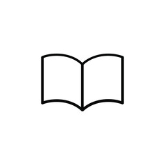 Book, library line icon design concept 