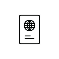Passport line icon design concept 