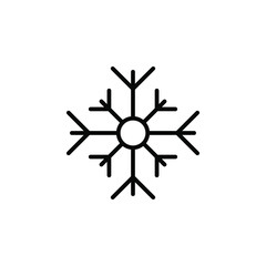 Snowflake, snow line icon design concept