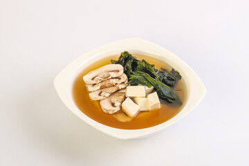 Japanese traditional miso soup with tofu