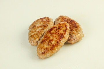 Homemade roasted cutlet minced meat