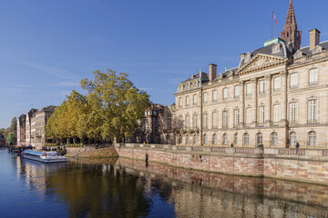 France, Strasbourg, old buildings at riverside