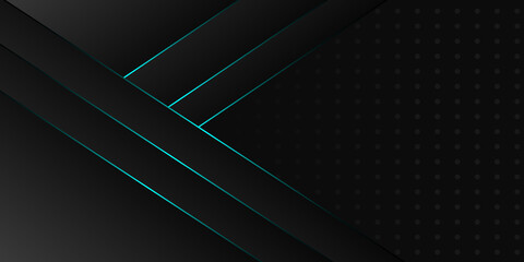 Abstract black background with blue lines