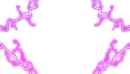 Fototapeta premium White background with purple lightning frame