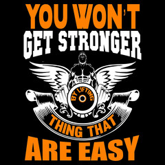 Obraz premium you won't get stronger by lifting thing that are easy