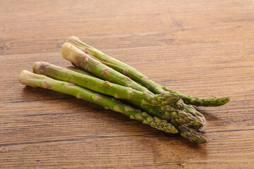 Raw ripe green fresh asparagus