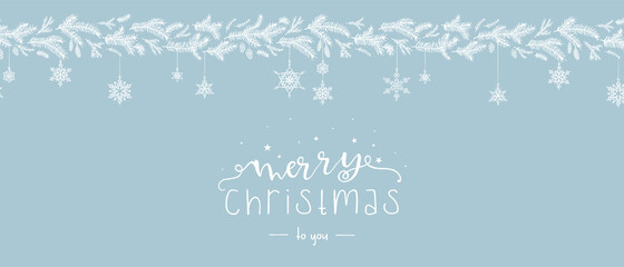 Obraz na płótnie Canvas Lovely Christmas lettering with cute decoration, hand written saying, great for cards, labels, tags, banners, wallpapers - vector design