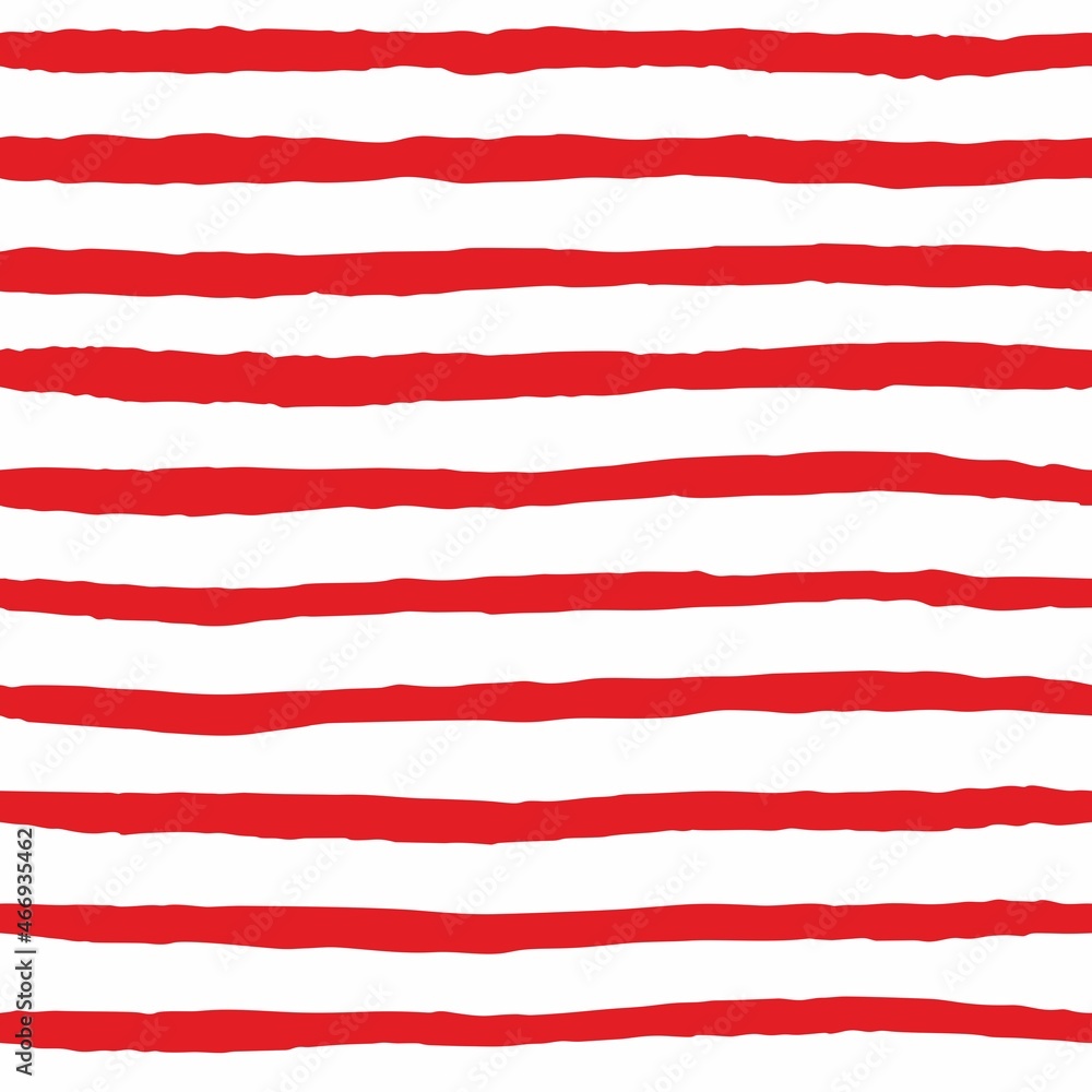Poster tile vector pattern with red and white stripes background
