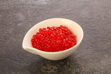 Luxury delicous red salmon caviar