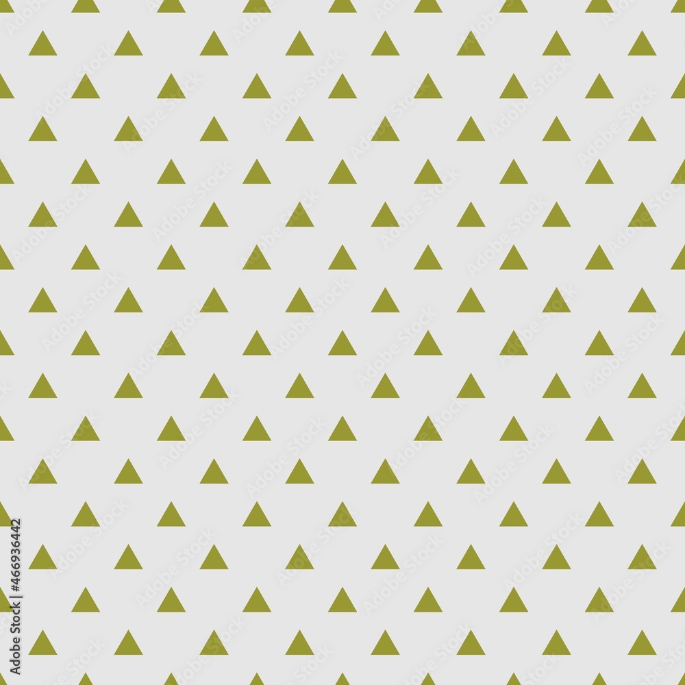 Poster Tile vector pattern with green triangles on grey background