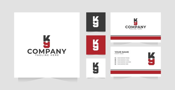 Letter K9 dog training logo design inspiration and business card