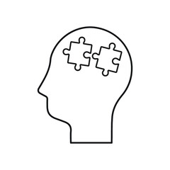 Simple Head Puzzle Mind Design For Education Industry