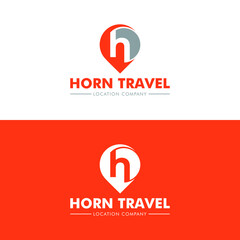 Abstract logo design Travel logo, Location logo, turism industory,  Pin logo for travel agency, Sea concept for your Corporate identity