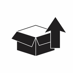 box icon, isolated box sign icon