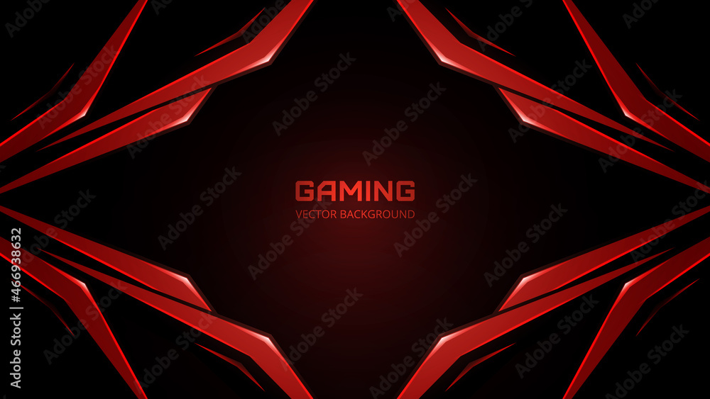 Poster 3d realistic abstract technology futuristic modern dark red gaming background with modern geometric 