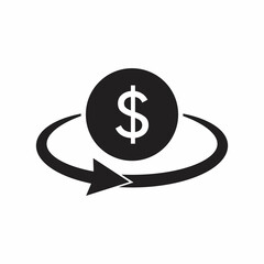 money convert icon. Flat design style