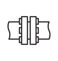 industrial flange technical symbol icon