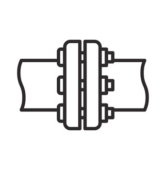 industrial flange technical symbol icon