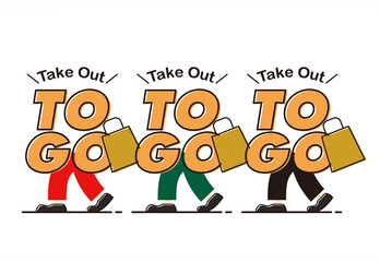 テイクアウトのお知らせに使えるイラスト素材