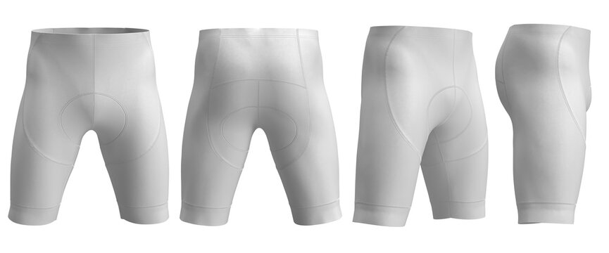 3D rendered Cycling shorts, Sport activewear [ White ]