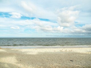 Fototapeta na wymiar blue sky, sea and beach view background