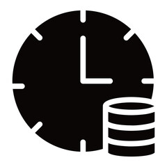 time is money glyph icon