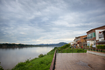 Fototapeta na wymiar Chiang Khan is the tourist cities on the mekong river