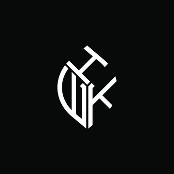 HWK letter logo creative design. HWK unique design
