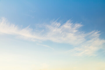 Cirrus clouds on blue Sky Background