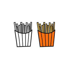 Doodle colored french fries.