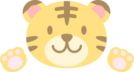 とら　顔出し　肉球