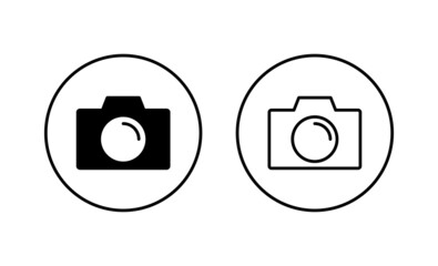 Camera icons set. photo camera sign and symbol. photography icon.